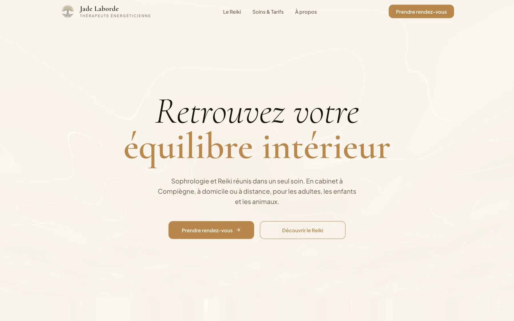 Page d'accueil du site de Jade Laborde
