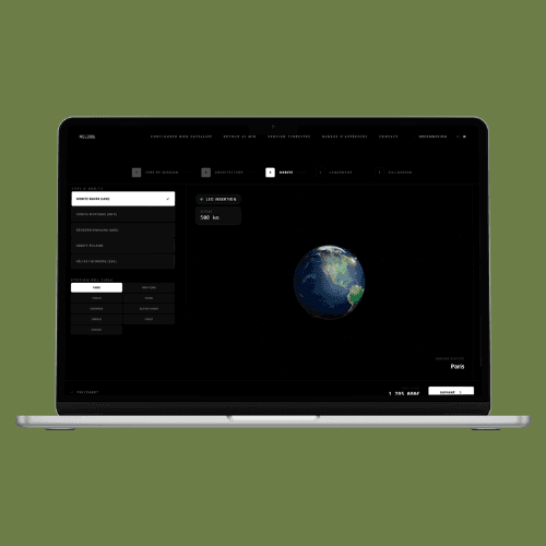 Configurateur d'installation satellite en ligne développé pour Helios-Sat